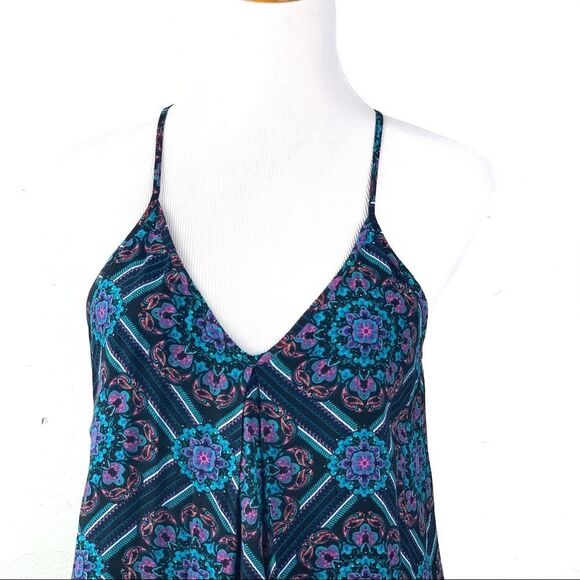 ASTR Green 1970’s Floral Geo Print Dress Size Small - Picture 2 of 8